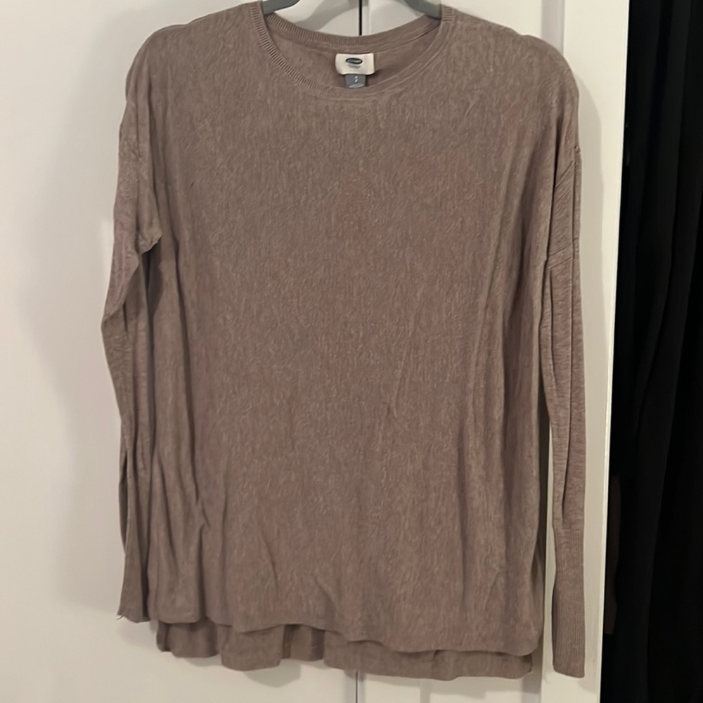 Old Navy Tan Thin Sweater Material Shirt — Size: S